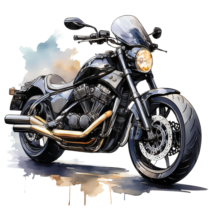 Kinder T-Shirt Schwarzes Motorrad