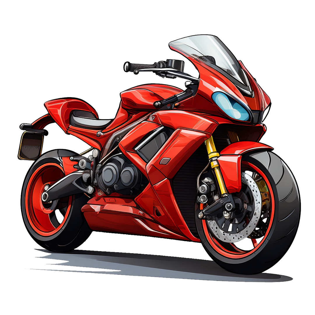 Kinder T-Shirt Rotes Sport-Motorrad