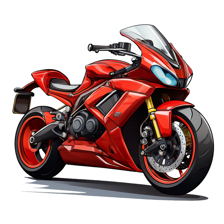 Kinder T-Shirt Rotes Sport-Motorrad