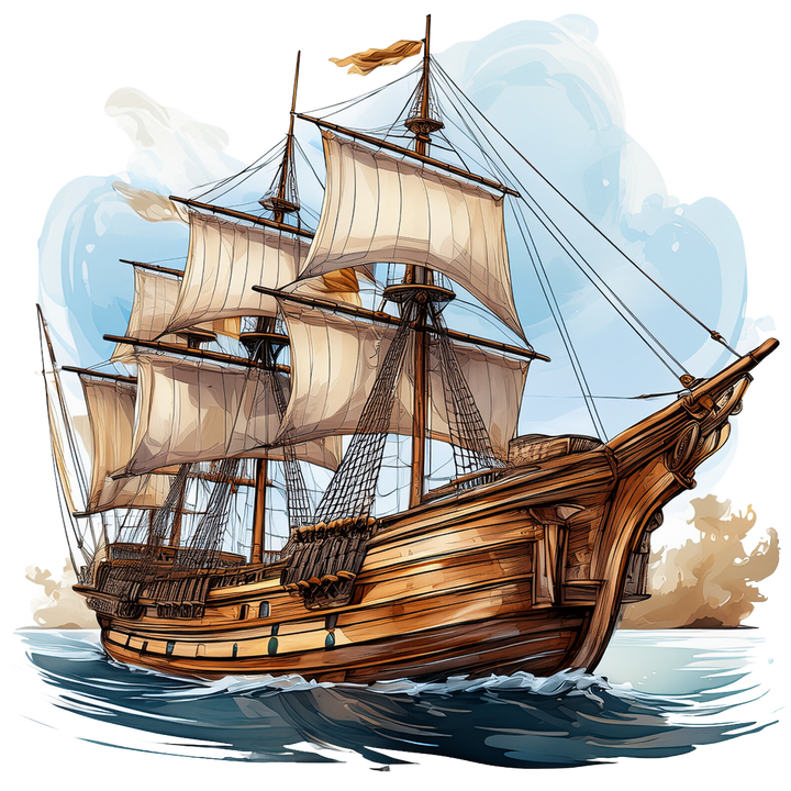 Kinder T-Shirt Segelschiff