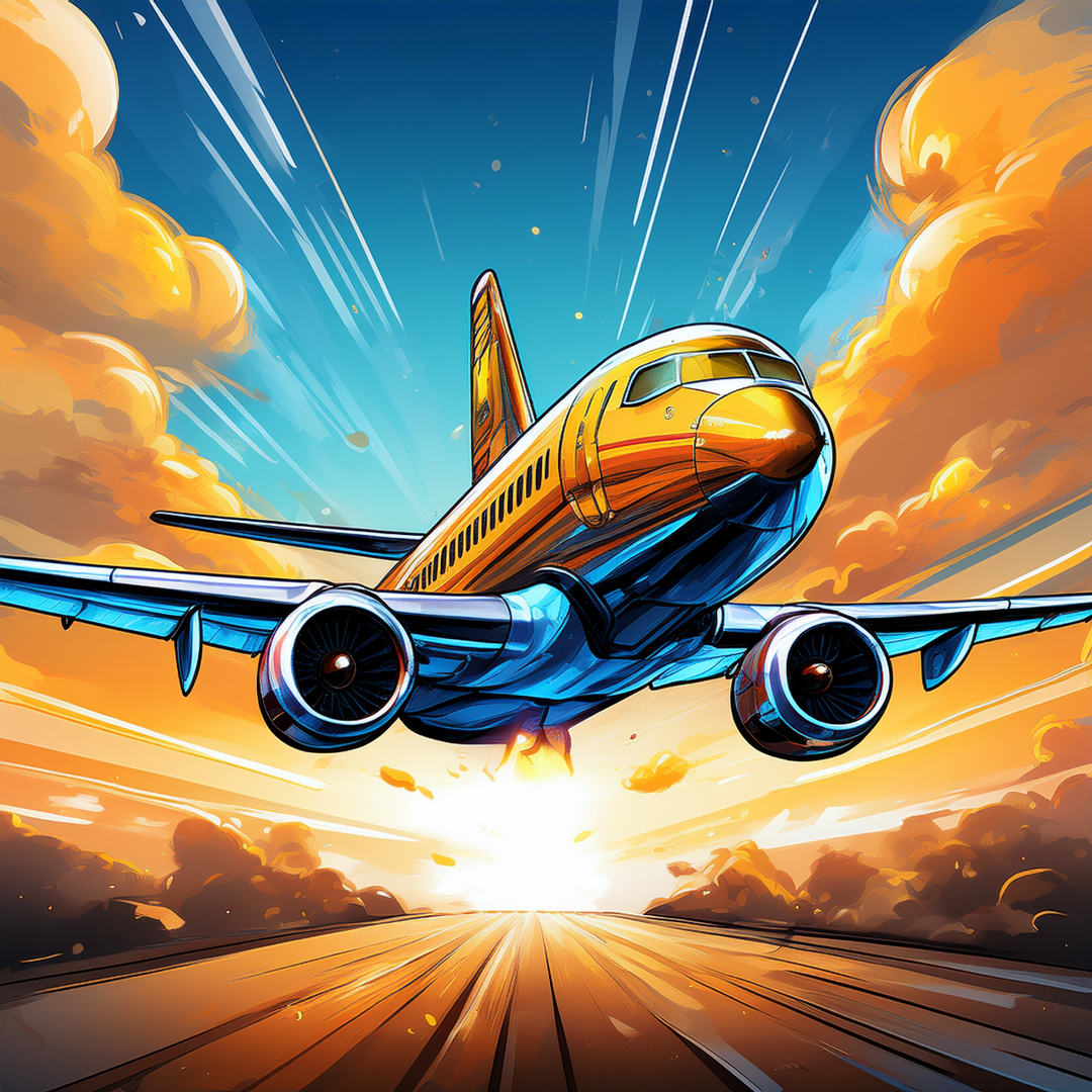 Kinder T-Shirt Flugzeug