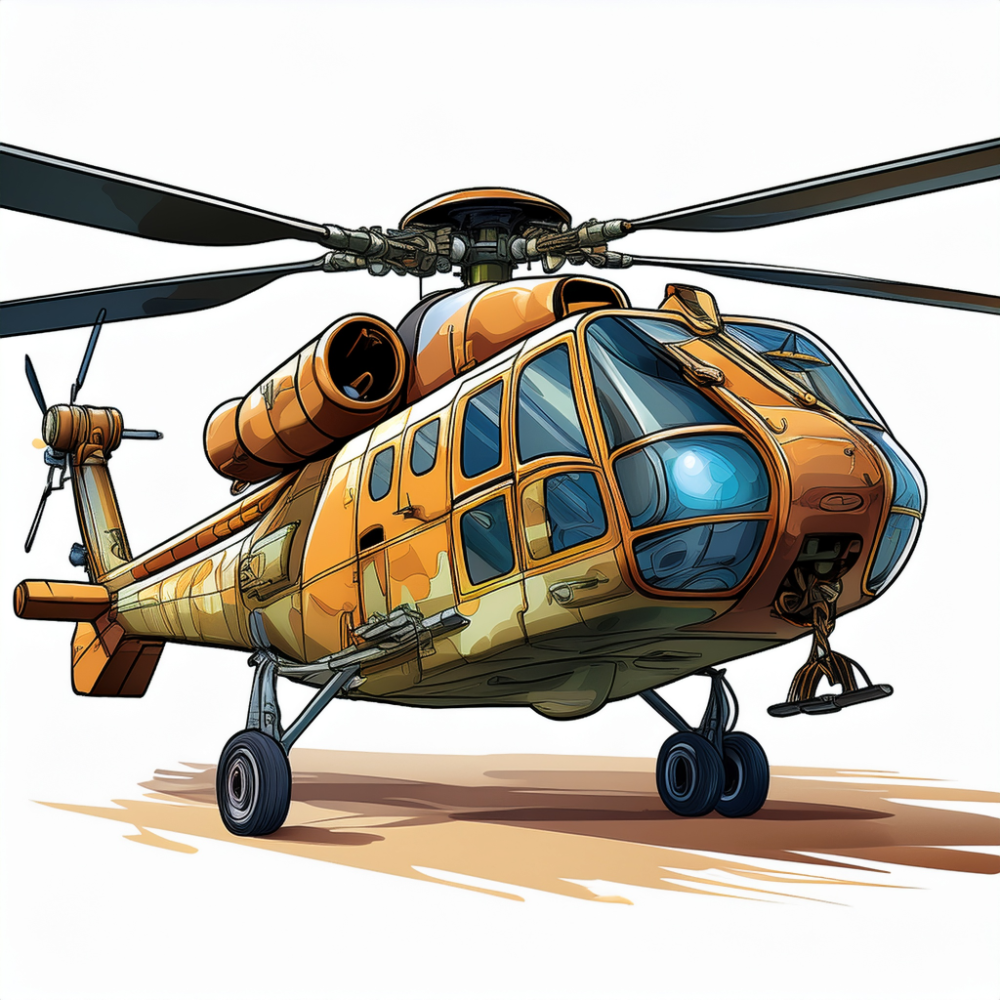 Kinder T-Shirt realistischer Hubschrauber