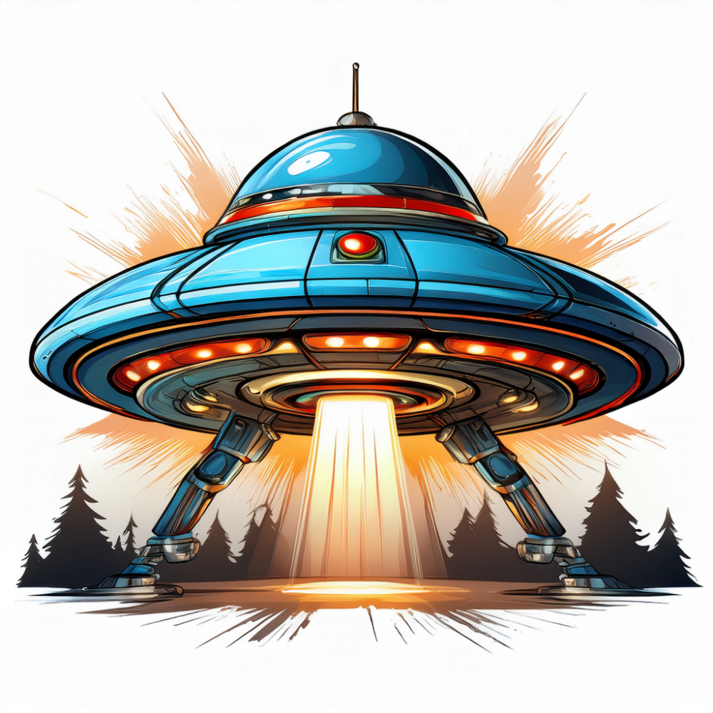 Kinder T-Shirt Cartoon Ufo