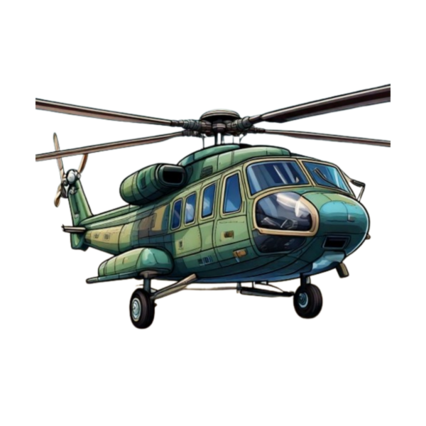 Kinder T-Shirt Militär Helikopter