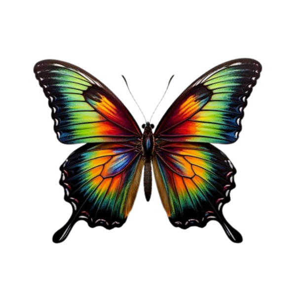 Kinder T-Shirt farbiger Schmetterling