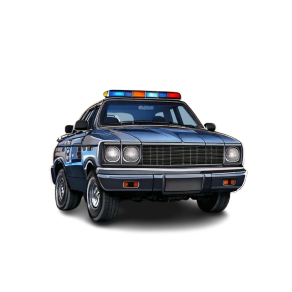 Kinder T-Shirt Comic Polizeiauto