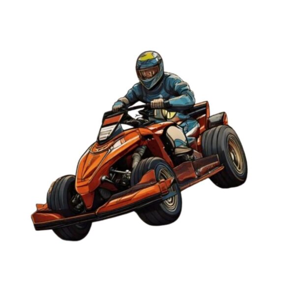 Kinder T-Shirt Comic Gokartfahrer
