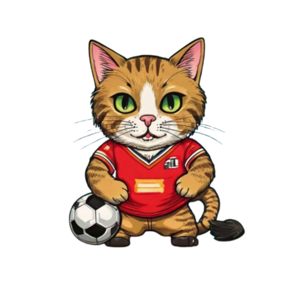 Kinder T-Shirt Comic Soccer-Cat