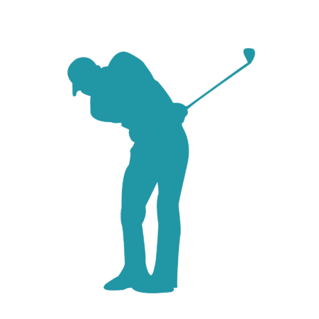 Kinder T-Shirt Golf Player Silhouette