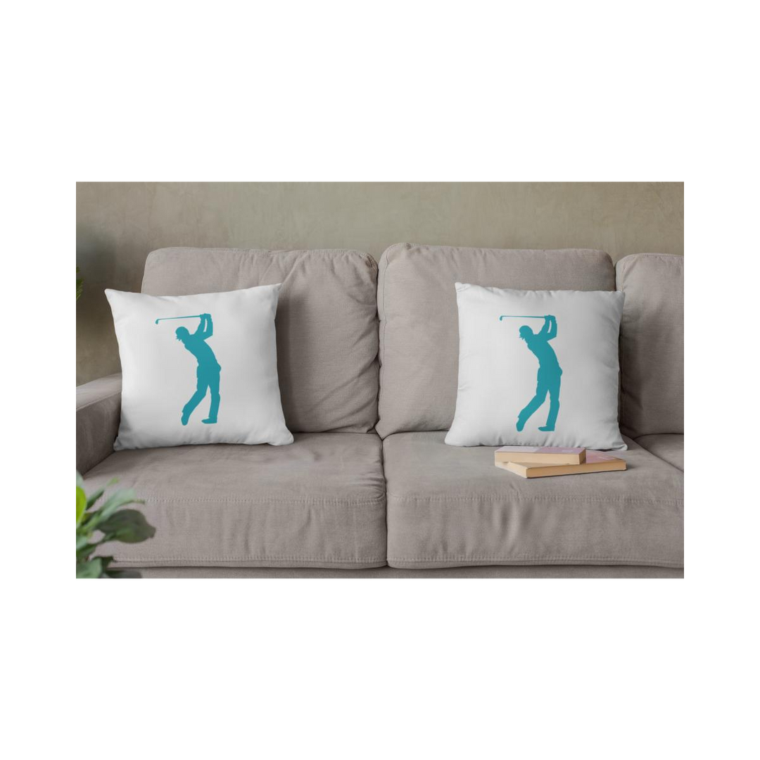 Dekokissen-Set Golf Spieler Silhouette