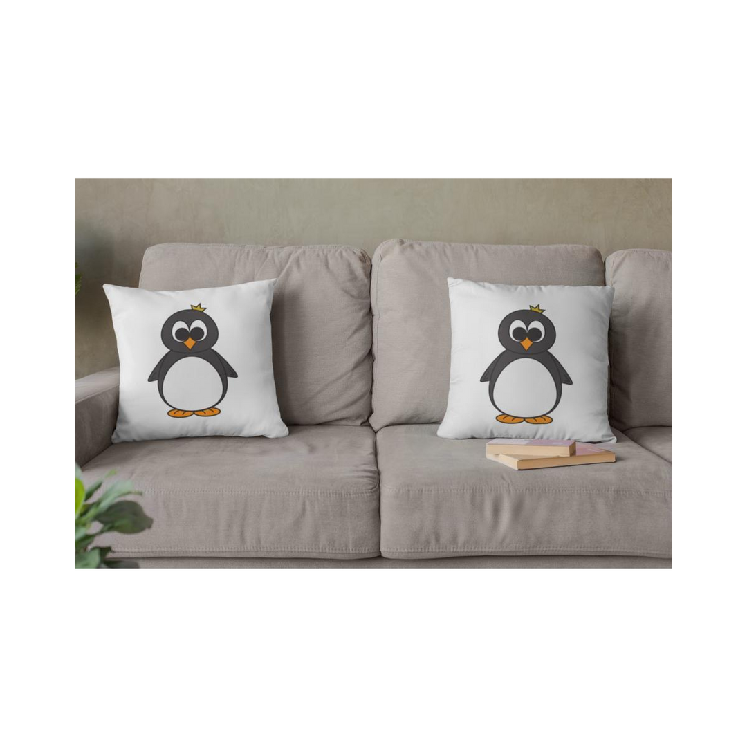 Dekokissen-Set Kleiner Pinguin König