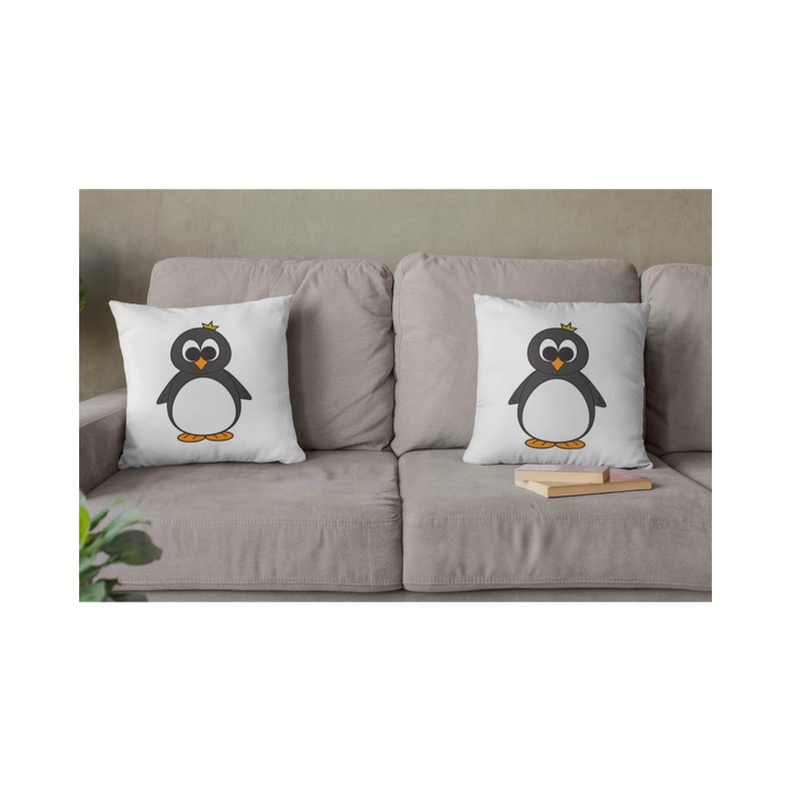 Dekokissen-Set Kleiner Pinguin König