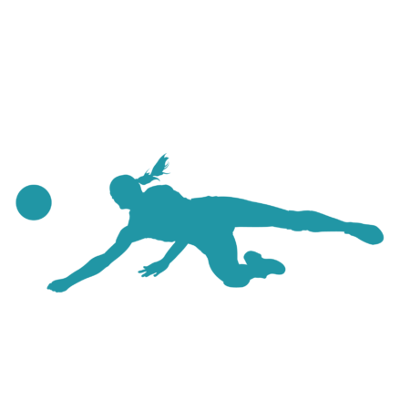 Turnbeutel Volley Ball Girl Silhouette