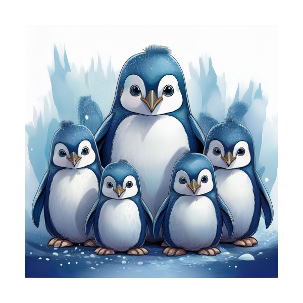 Turnbeutel süsse Pinguine