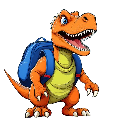 Turnbeutel T-Rex goes to School