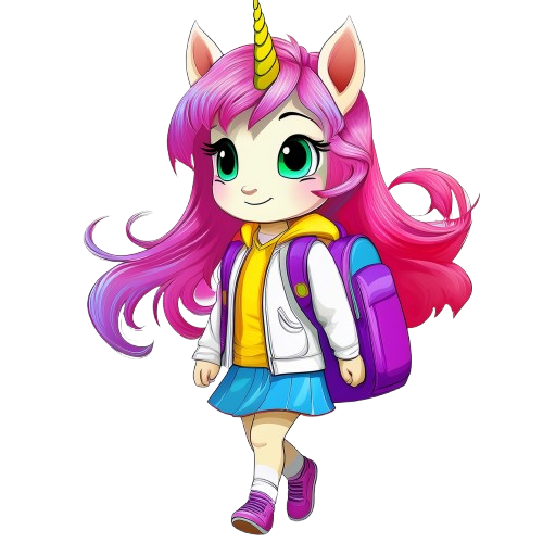 Turnbeutel Unicorn School Girl