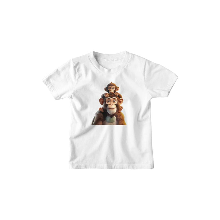 Kinder T-Shirt Affen-Baby mit Vater