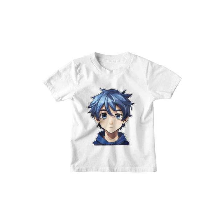 Kinder T-Shirt Anime Boy Face