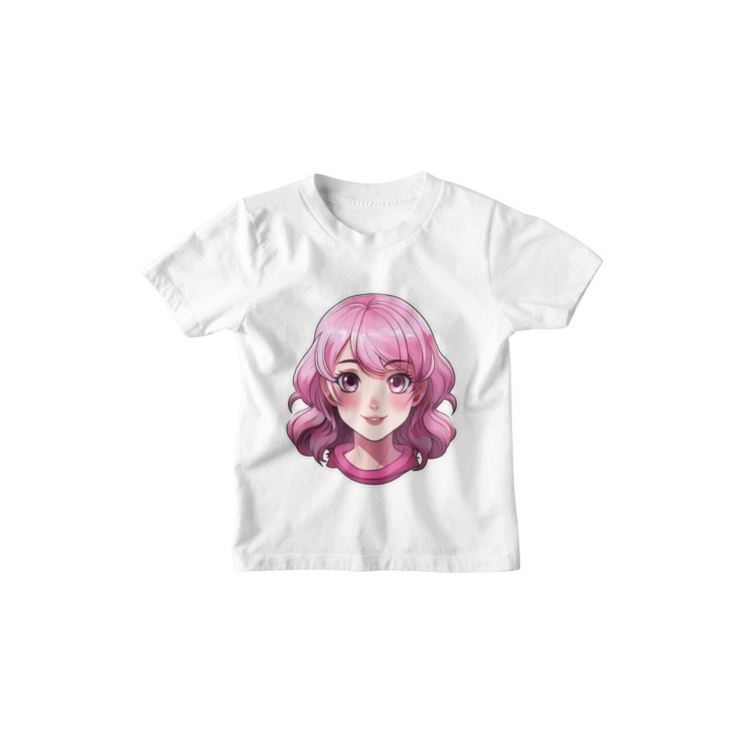 Kinder T-Shirt Anime Girl Face