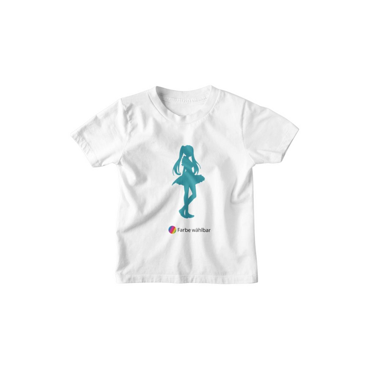 Kinder T-Shirt Anime Girl Silhouette