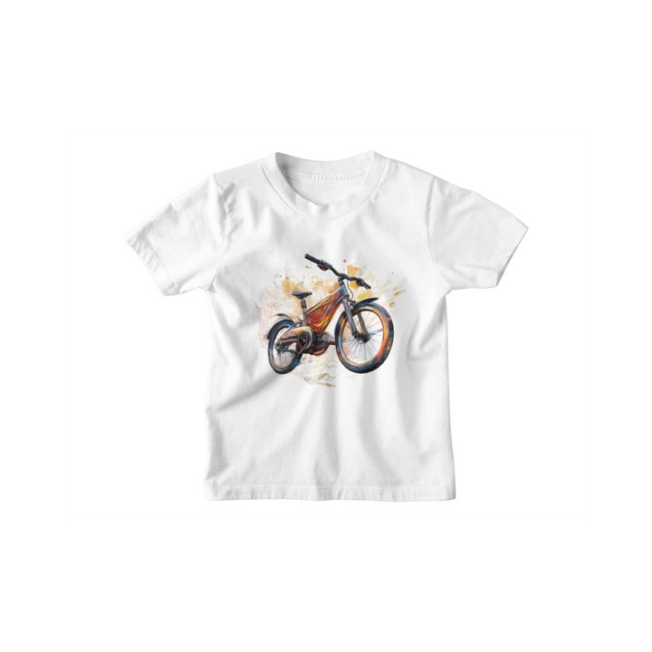 Kinder T-Shirt Aquarell-Fahrrad