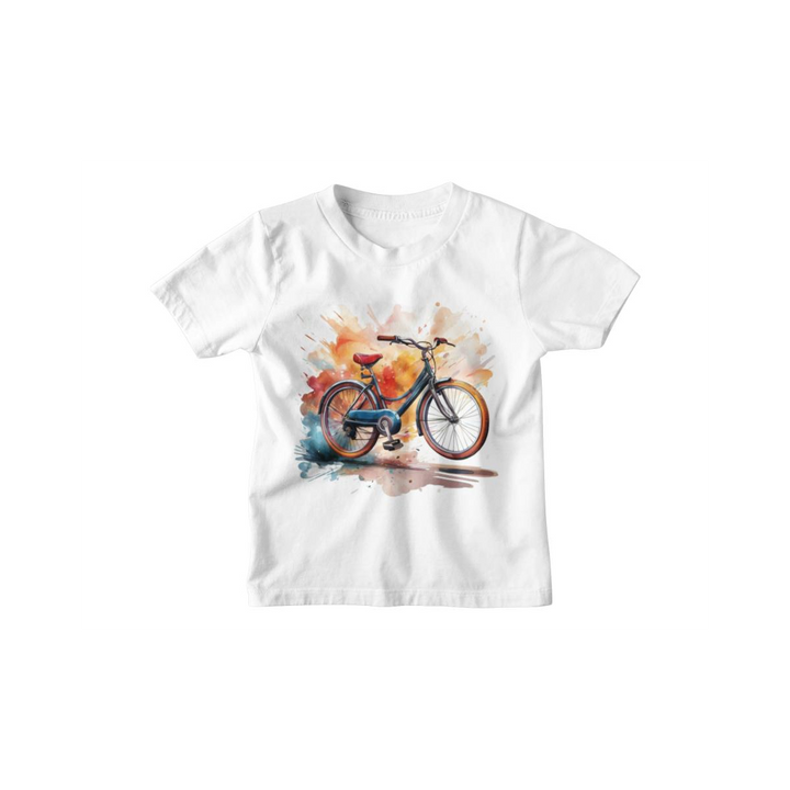 Kinder T-Shirt Aquarell-Fahrrad 4