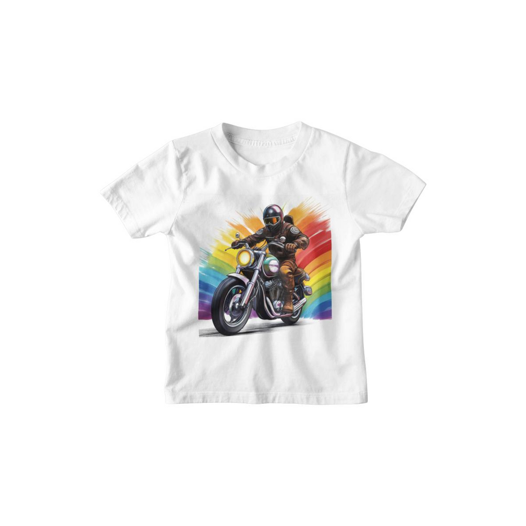 Kinder T-Shirt Biker auf Motorrad