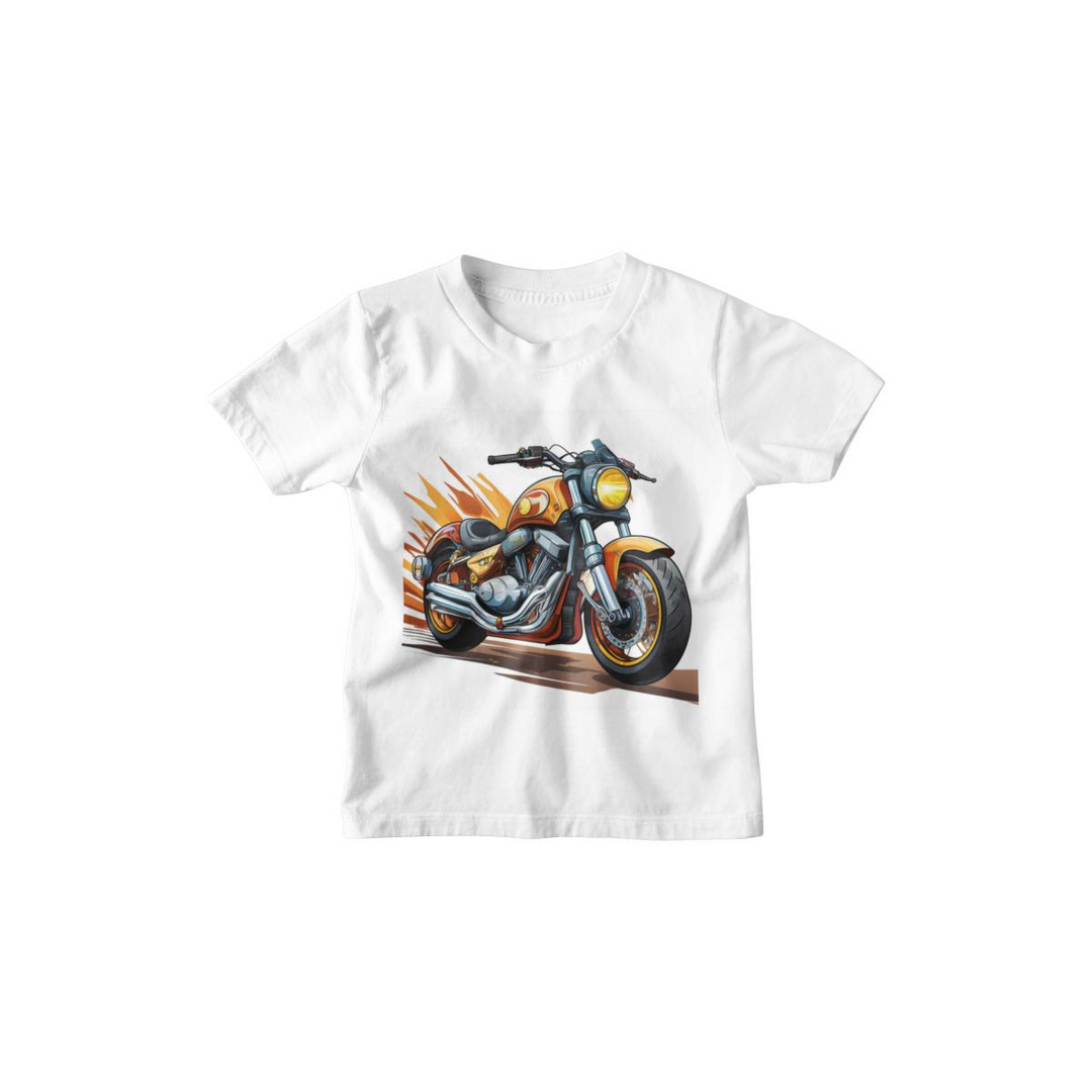 Kinder T-Shirt Cartoon Motorrad