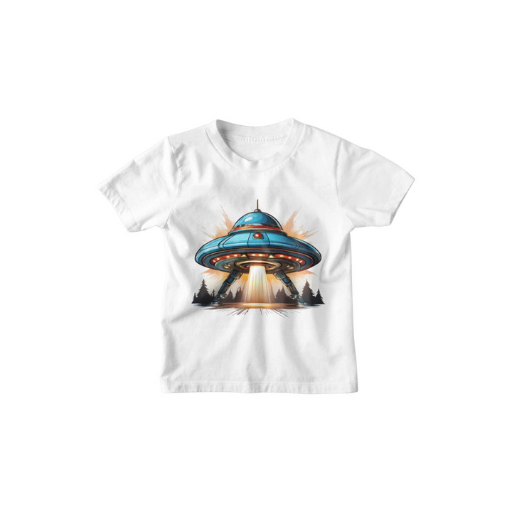 Kinder T-Shirt Cartoon Ufo