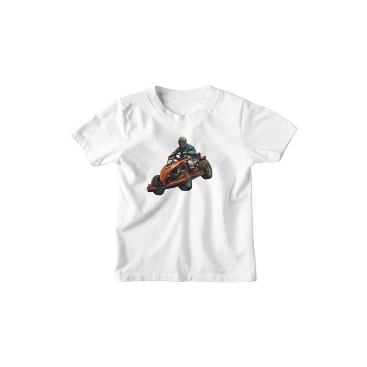 Kinder T-Shirt Comic Gokartfahrer