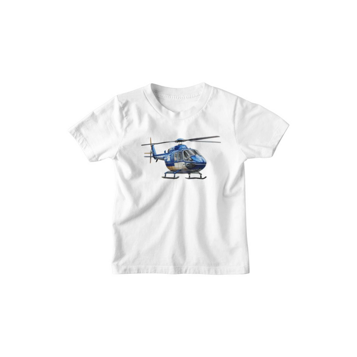 Kinder T-Shirt Comic Helikopter