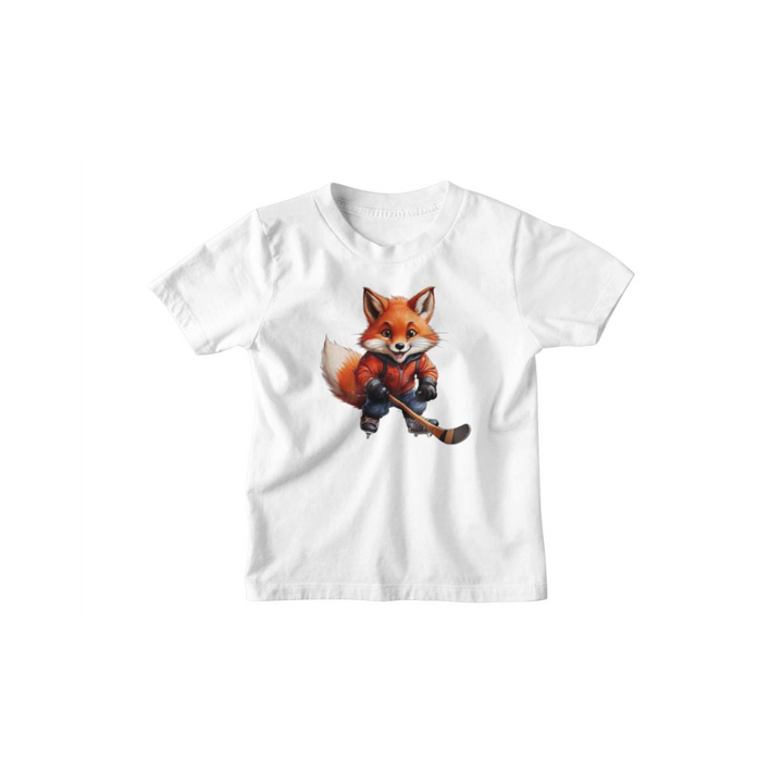 Kinder T-Shirt  Fuchs spielt Eishockey