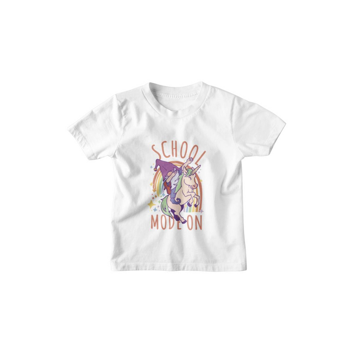 Kinder T-Shirt Gnome on Unicorn School Mode On