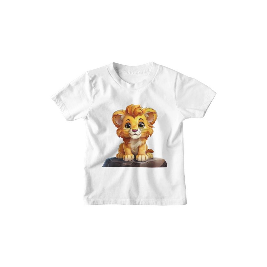 Kinder T-Shirt Löwe auf Stein