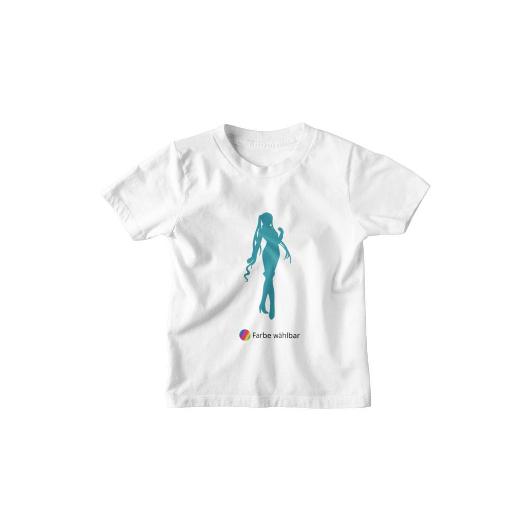 Kinder T-Shirt Posen Girl Silhouette