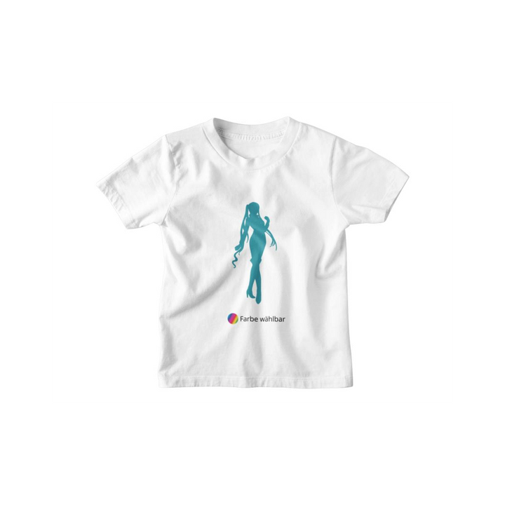 Kinder T-Shirt Posen Girl Silhouette