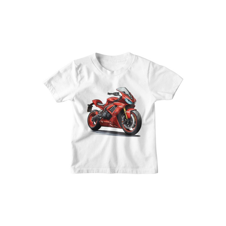 Kinder T-Shirt Rotes Sport-Motorrad