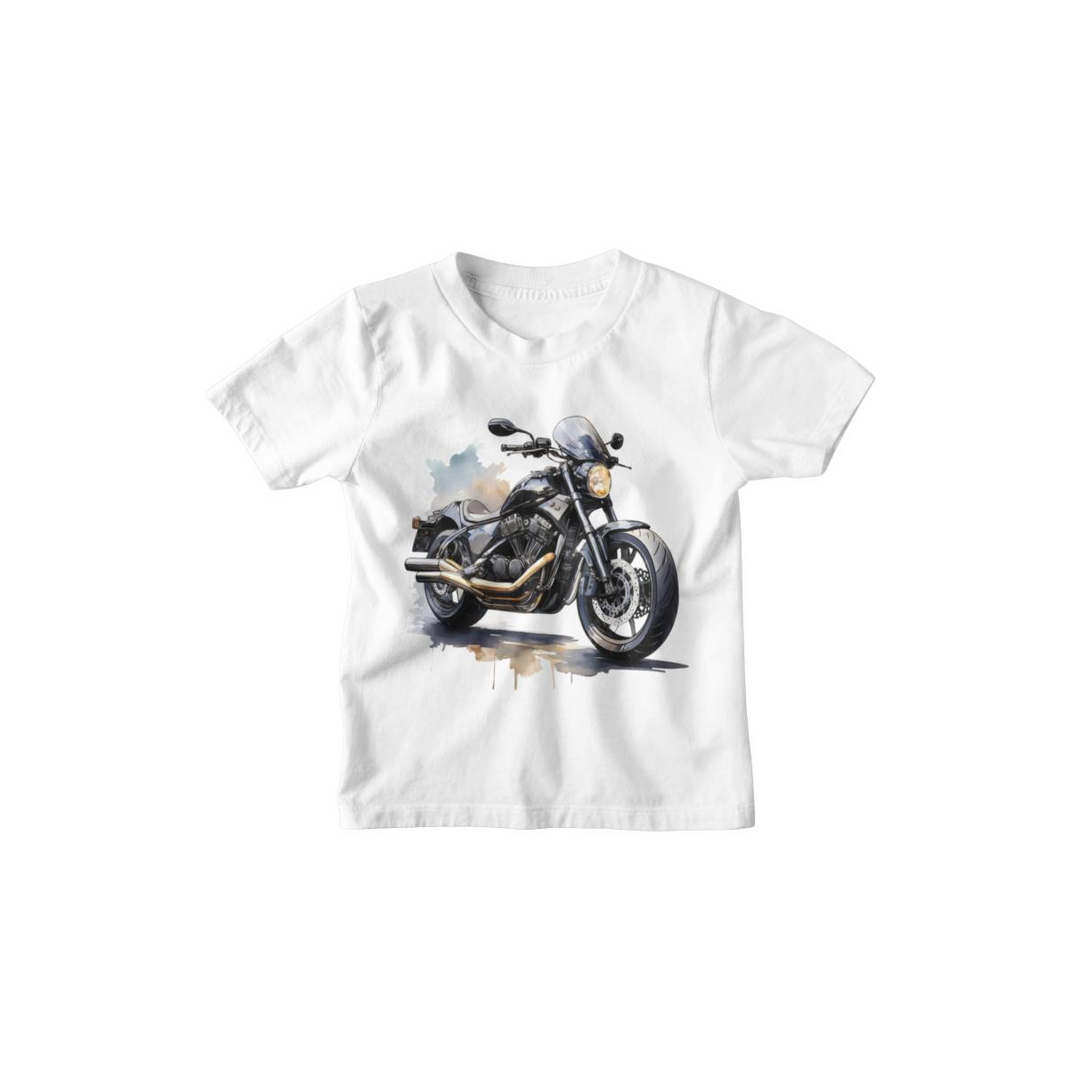 Kinder T-Shirt Schwarzes Motorrad