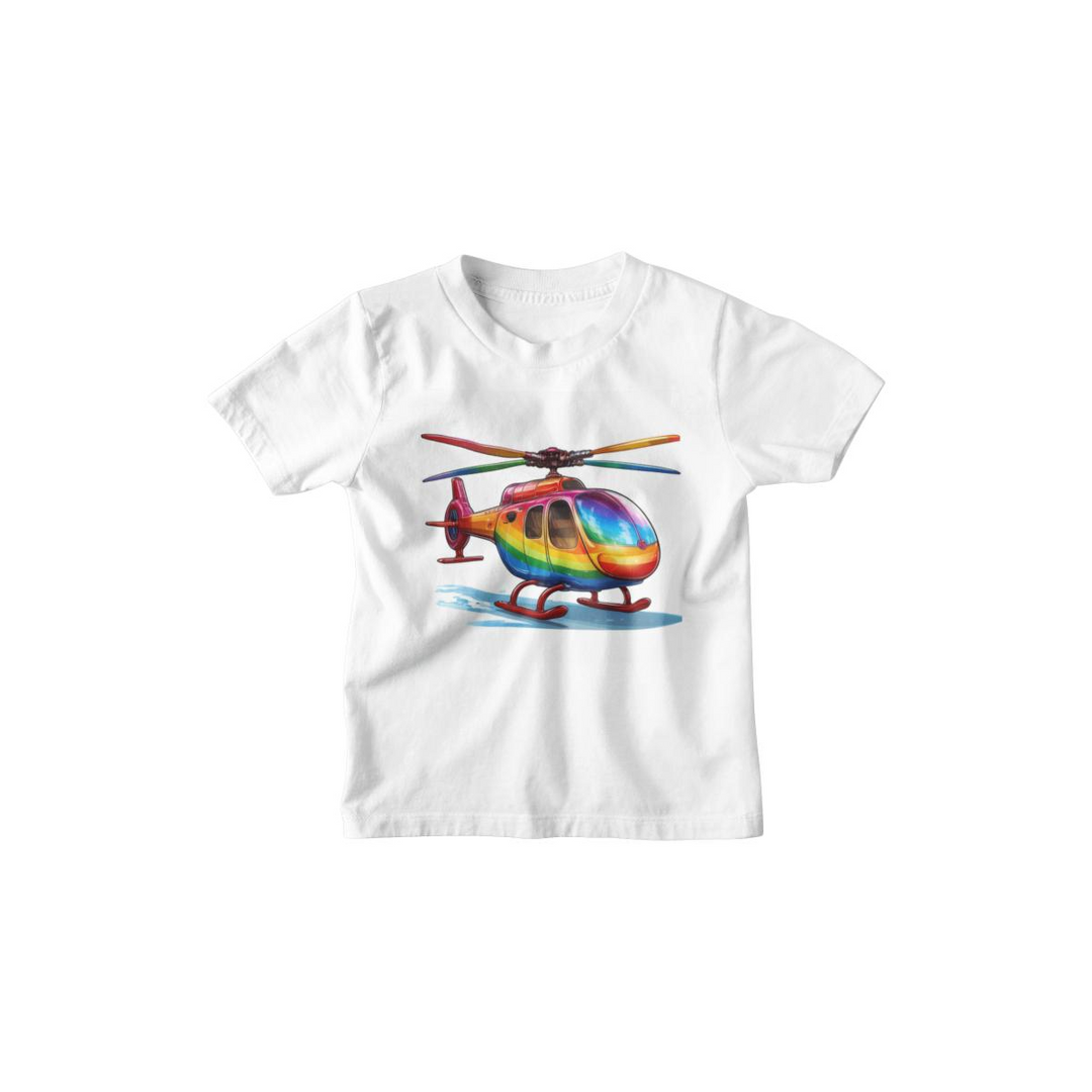 Kinder T-Shirt Spielzeug Hubschrauber