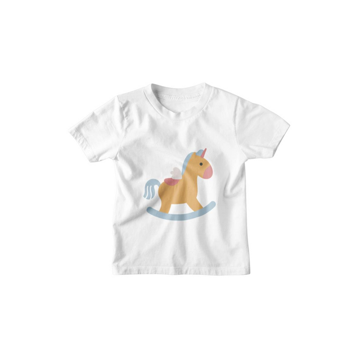 Kinder T-Shirt Süsse Einhorn-Schaukel