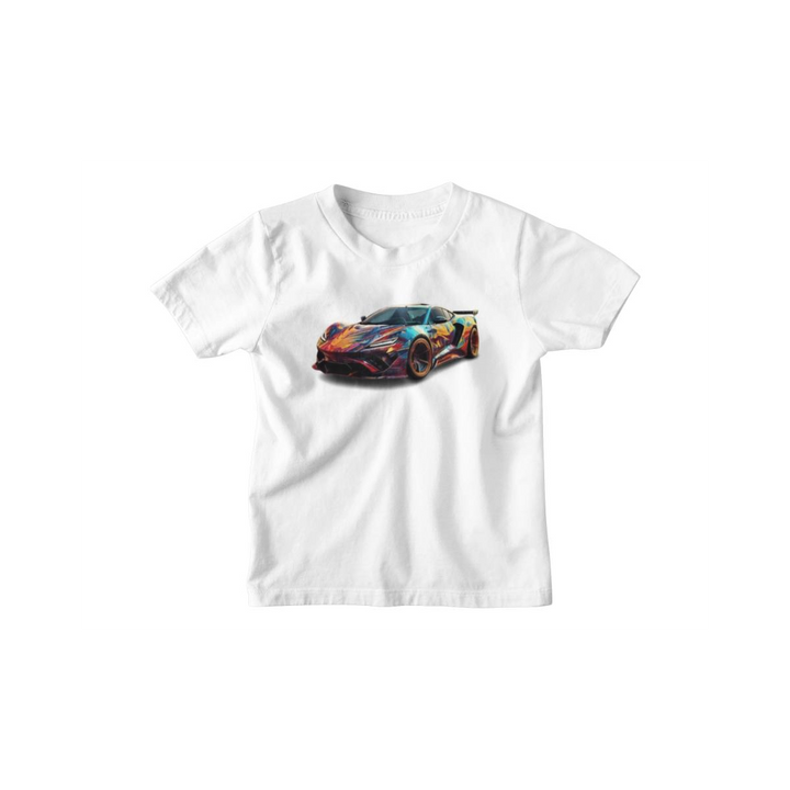 Kinder T-Shirt farbiger Sportwagen