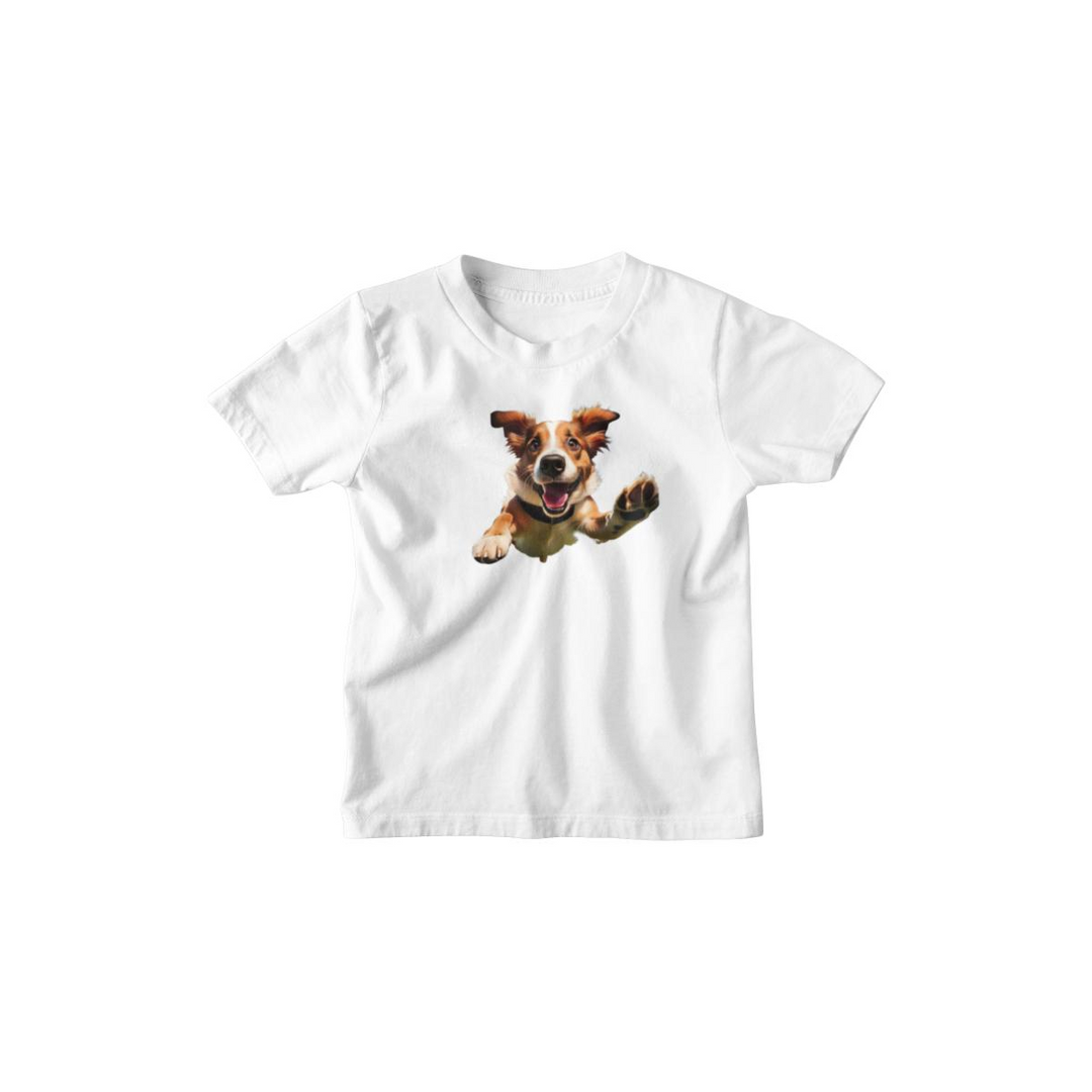 Kinder T-Shirt flying Dog