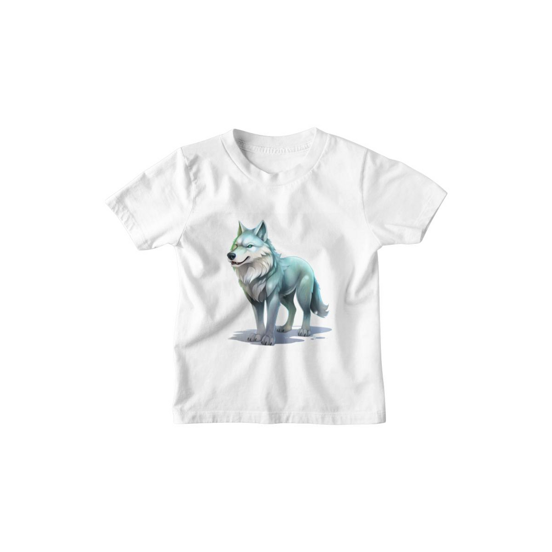 Kinder T-Shirt leuchtender Wolf