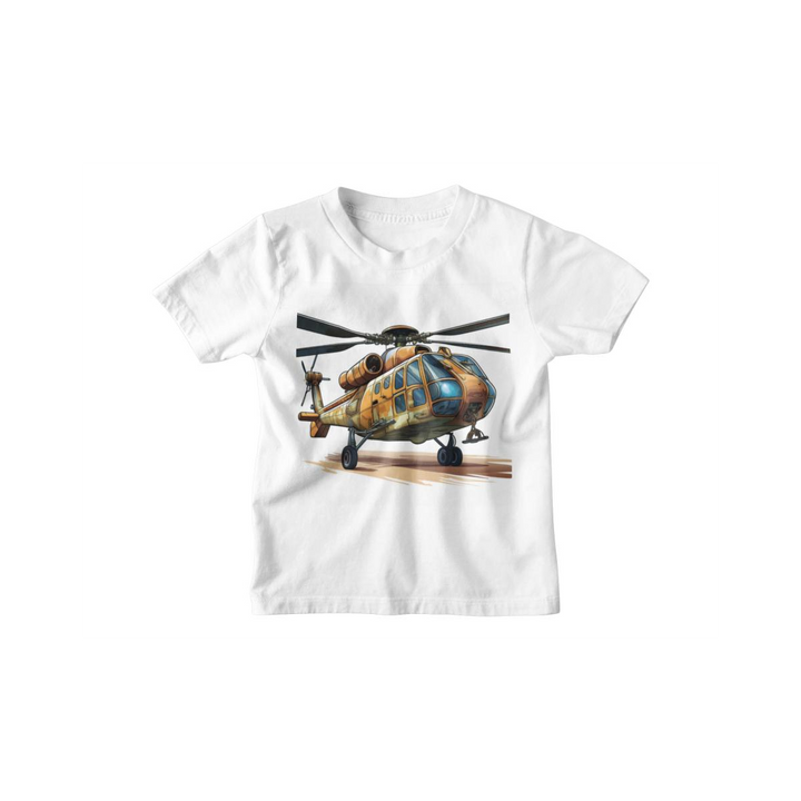 Kinder T-Shirt realistischer Hubschrauber