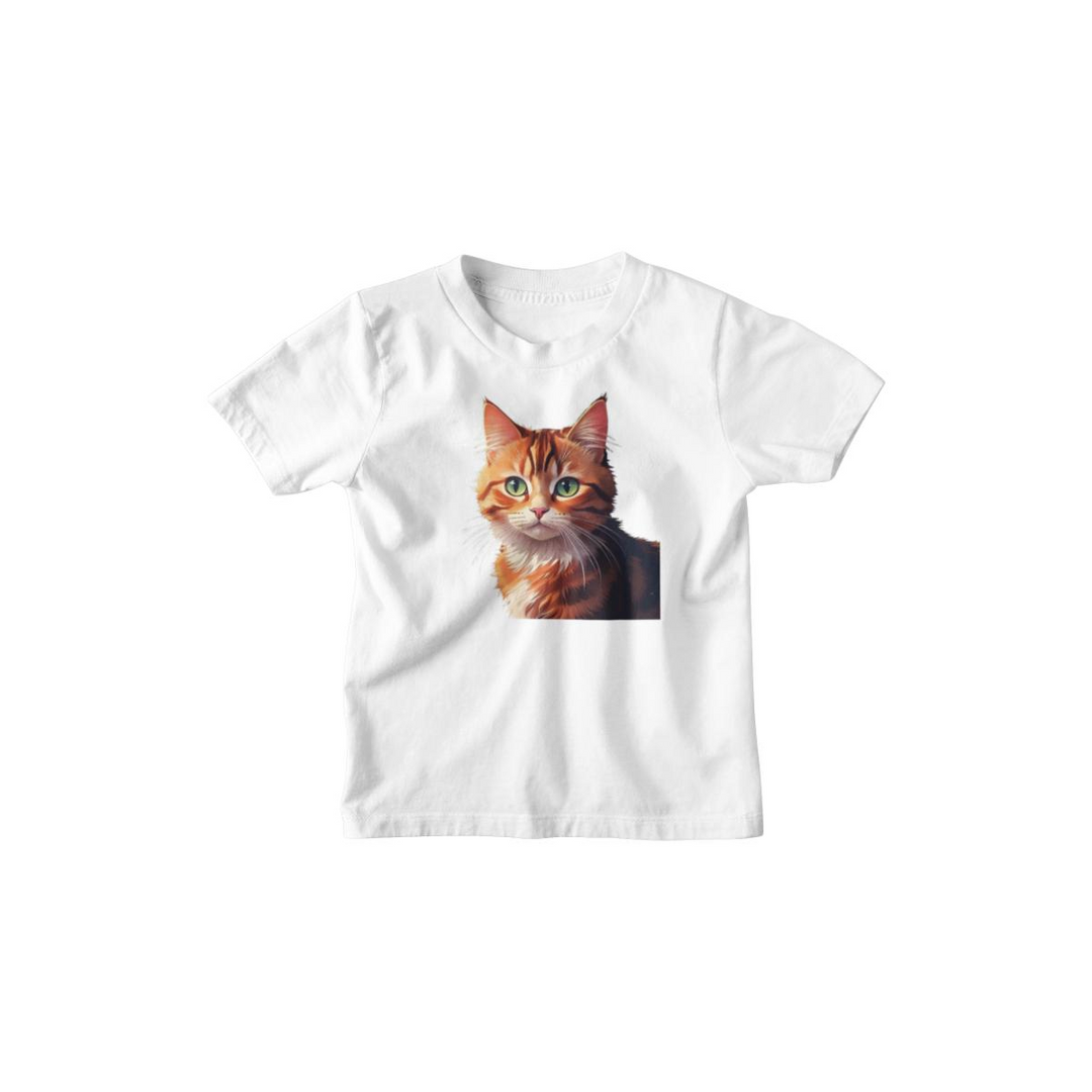 Kinder T-Shirt watercolor Katze