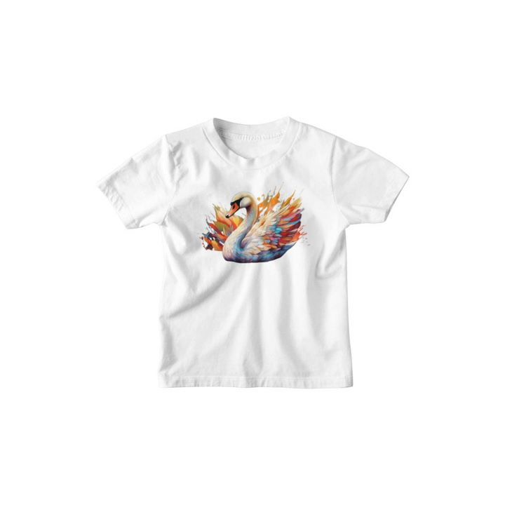 Kinder T-Shirt watercolor Schwan