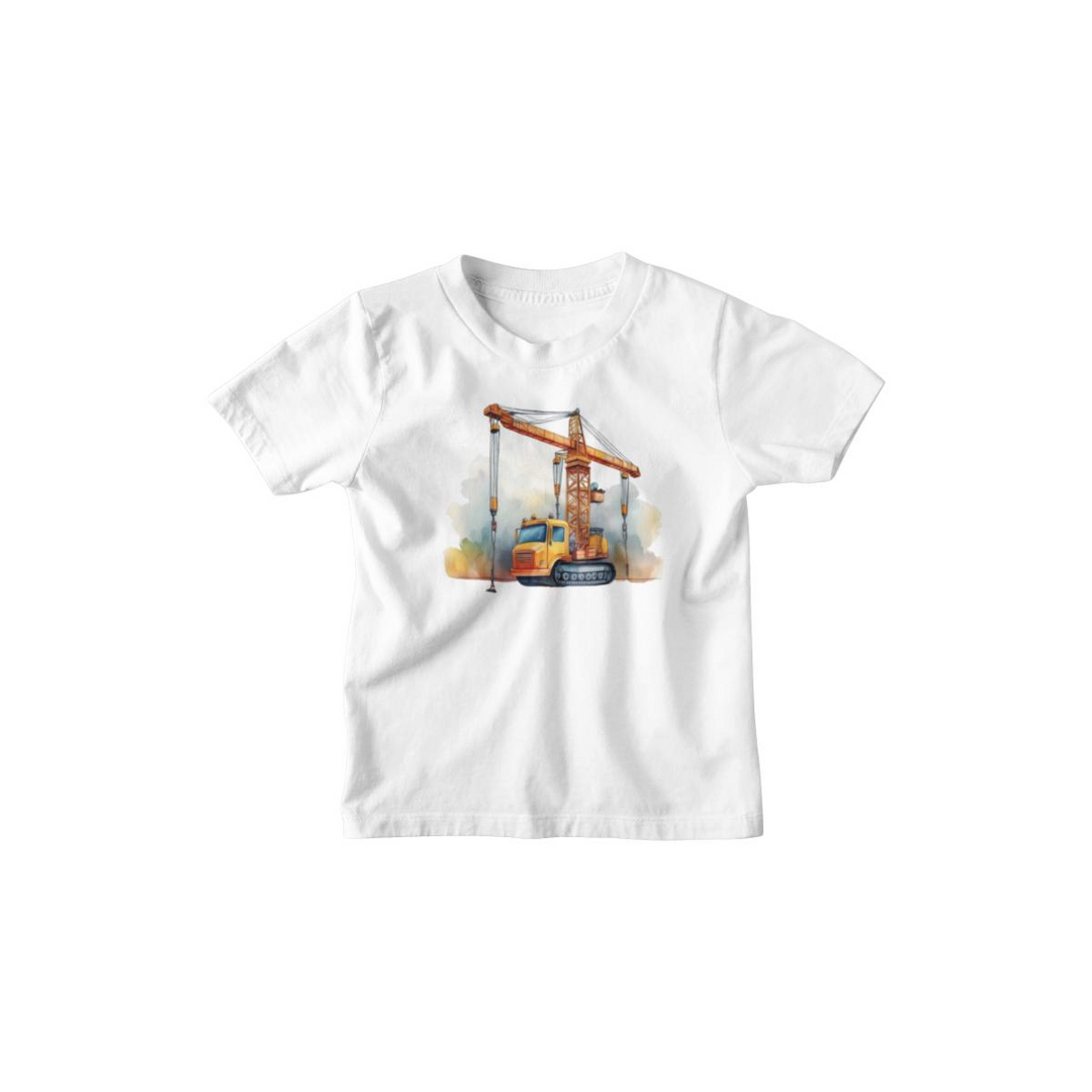Kinder T-Shirt waterolor Baukran