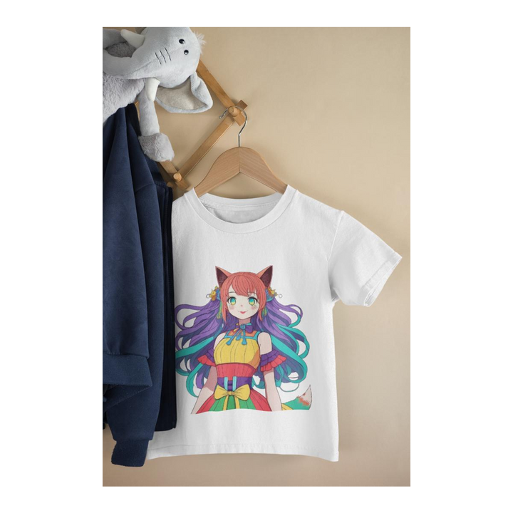 Kinder T-Shirt ANIME Cat-Girl