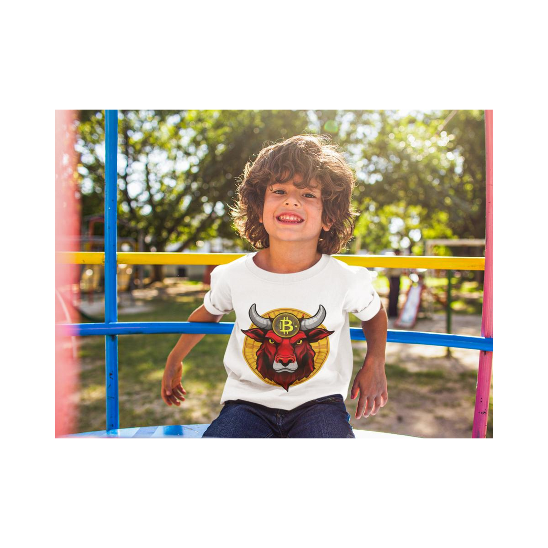 Kinder T-Shirt Angry Crypto Bull