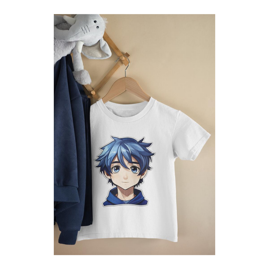 Kinder T-Shirt Anime Boy Face